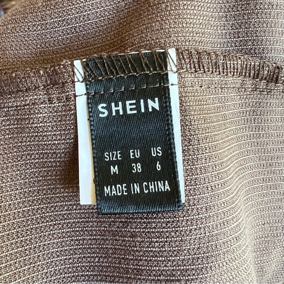 SHEIN Medium Teddy Lined Drop Shoulder Corduroy Jacket Coffee Brown Sherpa - Picture 8 of 8